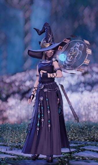 Ffxiv Astrologian Art, Astrologian Ffxiv Art, Astrologian Ffxiv, Circle Of Stars Druid, Stars Druid, Beautiful Witches, Spell Circle, Witch Outfits, Fantasy Classes