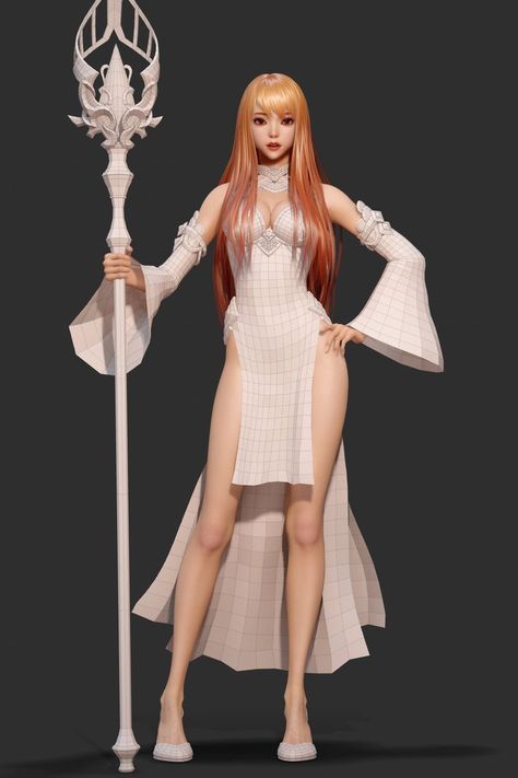 ArtStation - Valkyrie Connect - Lady Freya, Shin JeongHo Valkyrie Connect, Zbrush Models, 3d Modelling, My Works, Character Modeling, Female Character Design, 3d Characters, Art Model, Character Concept