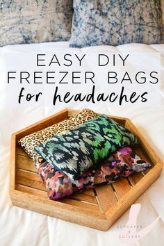 As a life long migraine sufferer, these easy DIY freezer bags are my favorite natural way to find fast relief from all kinds of headaches. The weight of these bags helps relieve tension, stress and the pressure from sinus headaches. And they are perfectly safe for pregnancy and kids! Hot And Cold Packs Diy Heating Pads, Ice Pack For Headache, Ice Pack Sewing Pattern, Sewing Cold Pack, Diy Hot Cold Packs, Diy Hot And Cold Packs, Rice Packs Diy Heating Pads How To Make, Rice Ice Pack Diy, Boo Boo Bags Diy