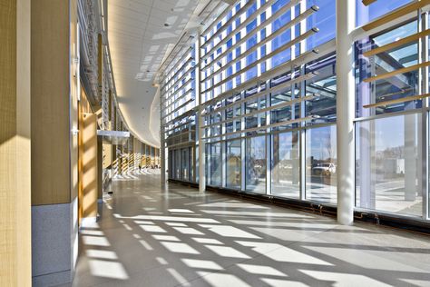 Some fun shadow play in the atrium at our new hospital in Plainsboro. #healthcare #design The Sturniolo Triplets, Sturnolio Triplets, High School Design, School Building Design, School Hallways, New Hospital, Public Space Design, Hospital Interior, School Interior