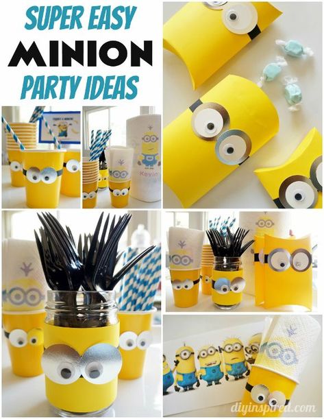 Easy and Budget-Friendly DIY Minions Party Ideas Minions Party Ideas, Minion Party Decorations, Birthday Minion, Minion Craft, Diy Minions, Despicable Me Party, Minions Birthday, Minions Party, Minion Theme