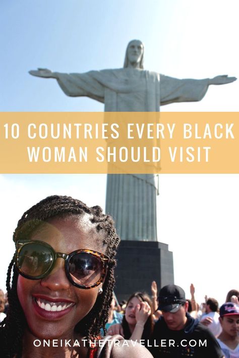 Are you a black woman who travels? Here are ten destinations to add to your travel bucket list. I’ve written often about how “Traveling While Black” is different.  In a number of places around the world, your black skin color will get you noticed;  while most of it is positive, I’ve wondered aloud about whether I should be mad at all the extra attention. It turns out I’m not alone.  As a black travel blogger with a decent following, I am routinely asked about African-American Nike Trainer, Travel Noire, Solo Travel Destinations, Travel Destinations Bucket Lists, Black Bloggers, Destination Voyage, Black Travel, Bucket Lists, Solo Female Travel