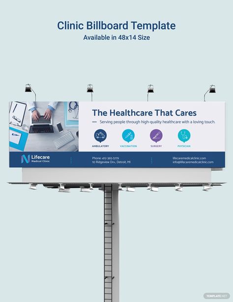 Free Clinic Billboard Template #AD, , #AFFILIATE, #Clinic, #Free, #Template, #Billboard Healthcare Billboard Design, Hospital Billboard, Billboard Design Ideas, Billboard Template, Hospital Door Signs, Make A Flyer, Billboard Advertising, Billboard Design, Hospital Design