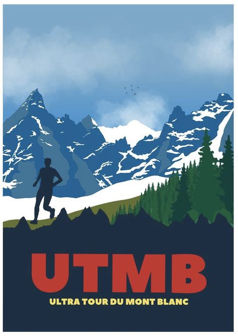 The UTMB is one of the most well known and formidable ultra marathons in the world. Covering 3 countries, 170km and over 10,000m of height gain, it’s truly an epic challenge, and one that we had to make a poster for! This colourful illustration shows the race profile, and is an amazing gift for anybody who’s entered the race, has completed it, or has aspirations to enter one day.  This print can be personalised by gender and please fill in name and time if you would like this added. Utmb Mont Blanc, Trail Running Illustration, Utmb Trail Running, Shot Ski, Running Illustration, Make A Poster, Colourful Illustration, Saturn Return, Ultra Marathon