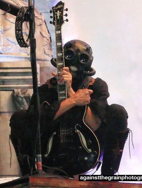 A Black, Smiley, Ghost, Guitar, Mask, Band, Black