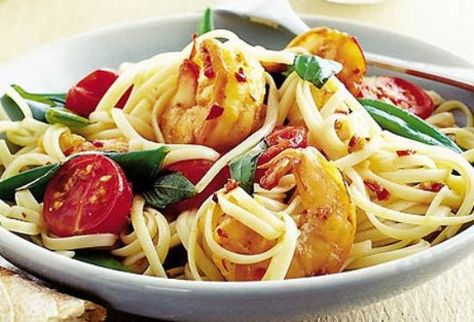 Good food  | Good Food Restaurant Reviews, Leeds, United Kingdom - TripAdvisor Prawn Linguine Recipe, Chilli Prawn Linguine, Prawn Linguine, Chilli Prawns, Shrimp Linguine, Resep Pasta, Linguine Recipes, Prawn Recipes, Healthy Pasta