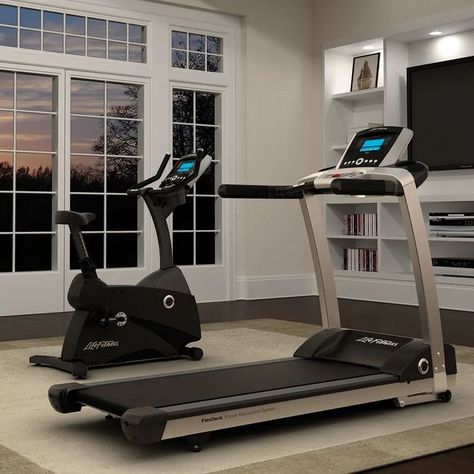 side view of the life fitness t3 treadmill Gym Rack, Home Treadmill, Good Treadmills, Treadmill Walking, Home Gyms, Folding Treadmill, Treadmill Workouts, Treadmill Workout, Home Workout Equipment