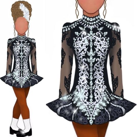 Irish Dance Dress Designs, Irish Dance Costume, Irish Dance Solo Dress, Irish Dress, Irish Dance Dress, Solo Dress, Irish Dancing Dresses, Dress Sketches, Irish Dance