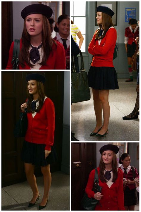 Blair Waldorf Constance Uniform, Blair Waldorf Accessories, Blair Walford Outfit, Blair Waldorf Uniform, Blair Waldorf School Outfit, Blair Waldorf School Uniform, Blair Waldorf Outfits School, Blair Waldorf Iconic Outfits, Blair In Paris