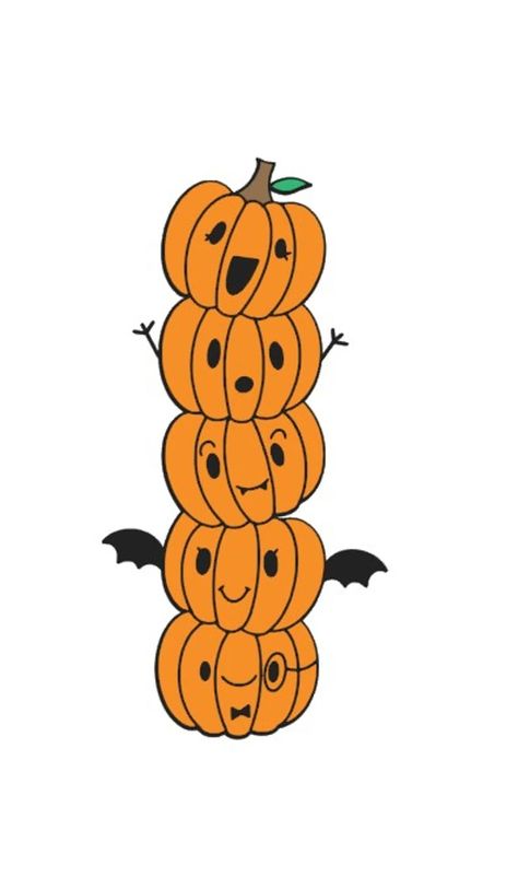 Stacked Pumpkin SVG Cute Pumpkins Halloween Decor | Etsy Halloween Art Ideas, Haunted House Drawing, Pelottava Halloween, Cute Halloween Drawings, Cute Pumpkins, Fall Clip Art, Fall Drawings, Pumpkin Drawing, Halloween Tutorial