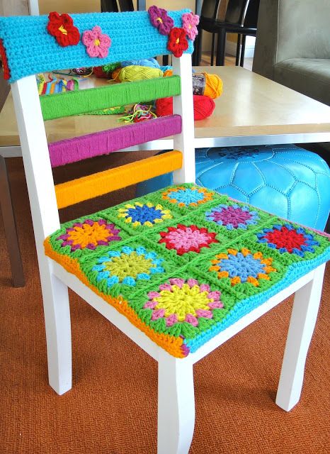 Crochet Furniture, Crochet Pillows, Crochet Kitchen, Crochet Home Decor, Crochet Cushions, Crochet For Home, Love Crochet, Crochet Home, Crochet Granny