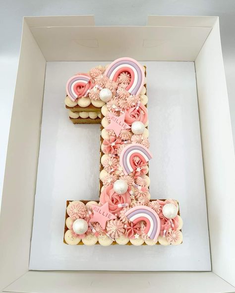 Number 1 Cookie Cake, 1st Birthday Cake Number 1, 1st Birthday Number Cake, Boho Number Cake, 1 Cake Number, 1 Shaped Birthday Cake, Number 1 Cake Design, One Number Cake, Number Cake 1