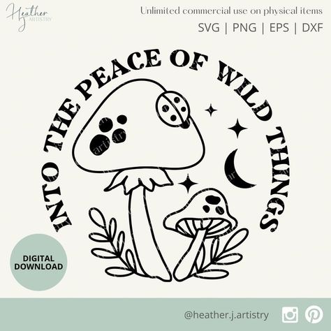 mushroom shirt Peace Of Wild Things, Cottagecore Png, Boho Mushroom, Mushroom Svg, Mushroom Nature, Line Art Svg, Fairy Shirt, Mushroom Drawing, Art Svg