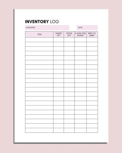 Inventory Management Form, Inventory Sheet, Small Business Organizer, Inventory List, Product Inventory Tracker Template, A4 A5 LETTER PDF - Etsy UK Inventory Management Templates, Inventory Sheet, Business Tracker, Inventory Tracker, Product Inventory, Inventory List, Small Business Organization, Tracker Template, Inventory Management