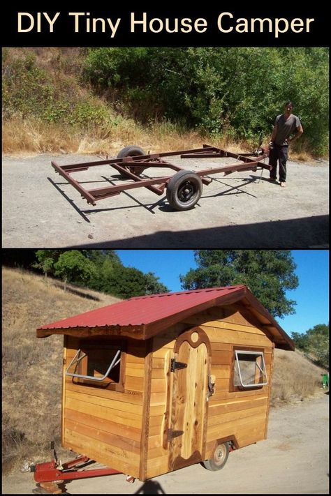 Diy Tiny House On Wheels, Trailer Frame, Trailer Organization, Tiny House Camper, Tiny Home On Wheels, Diy Tiny House, Tiny Camper, Tiny House Community, Tiny House Trailer