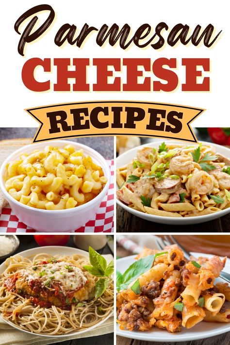 No one will be able to resist these parmesan cheese recipes! From pasta to spaghetti to chicken and fish, parmesan makes everything better! Things To Make With Parmesan Cheese, Meals With Parmesan Cheese, Recipes Using Parmesan Cheese, Grated Parmesan Cheese Recipes, Fresh Parmesan Cheese Recipes, Parmesan Cheese Recipes, Pasta With Parmesan Cheese Simple, Parmesan Cheese, Easy Chicken Parmesan Casserole With Pasta