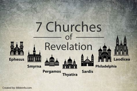 Seven Churches Of Revelation, Bible Food, Revelation Bible Study, Revelation 7, Bible Timeline, Revelation Bible, Learn The Bible, The Book Of Revelation, Bible Study Topics