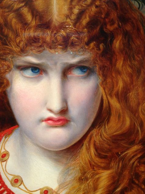 Helen Of Troy by Anthony Frederick Augustus Sandys Lysa Tully, Frederick Sandys, Moody Victorian, Baroque Wall, Helen Of Troy, John Everett Millais, Gustave Courbet, Woman In Red, Dark Academy