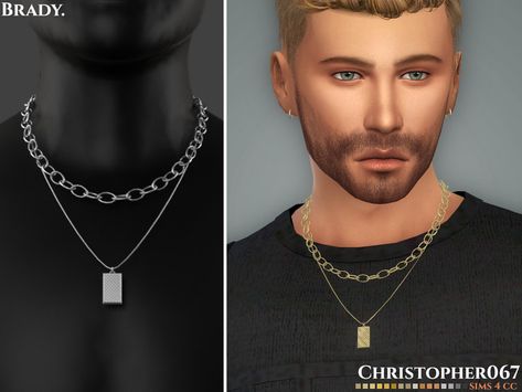 This is a simple set of necklaces including one short chunky rolo chain and one long necklace with a textured plate pendant. :) Found in TSR Category 'Sims 4 Male Necklaces' Sims 4 Cc Mens Clothes Sims Resource, Sims Resource Men Clothes, Christopher067 Sims 4 Cc, Sims 4 Cc Tatoos Male, Sims 4 Cc The Sims Resource Male, The Sims Resource Sims 4 Clothing Male, Sims4 Male Accessories, Sims 4 Cc Guys Clothes, Sims 4cc Men