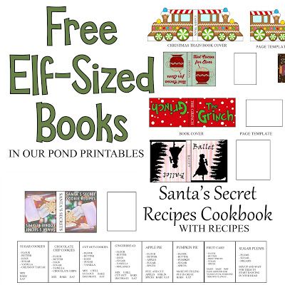 Elf-Sized Mini Books from In Our Pond #miniatures #christmas #elfontheshelf Elf On The Shelf Saint Nicholas Day, Elf On The Shelf Mini Book Printable, Diy Elf Kit, Printable Elf On The Shelf Props, Elf On Shelf Printables, Elf Classroom, Kindness Elf, Elf On The Shelf Printables, Elf Printables