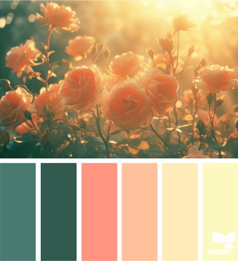 Design Seeds: Summer Flora Inspiration Color Palettes, Photoshop Hacks, Coordinating Paint Colors, Disney Minimalist, Yarn Color Combinations, Zest For Life, Palette Design, Color Pallete, Bride Bouquet