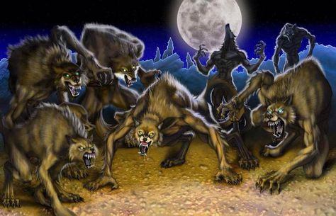 Werewolf pack Werewolf Pack, Werewolf Hunter, Female Werewolves, Wolverine Art, Wolf Artwork, Spirit Animal Art, Werewolf Art, Creature Artwork, Canine Art