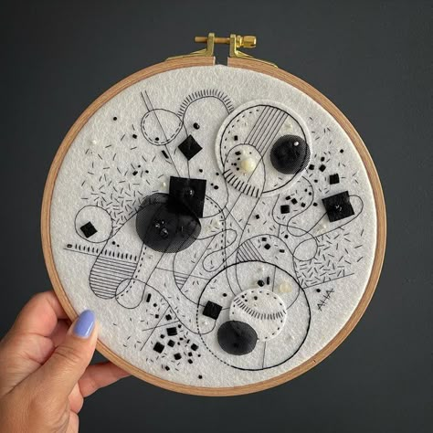 Abstract Embroidery Art — Angie Hall Anderson Diy Embroidery Art, Embroidery Abstract, Gcse Art Ideas, Embroidery Decor, Embroidery Product, Abstract Embroidery, Ideas For Projects, Handmade Embroidery Designs, Embroidered Art