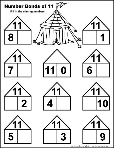 Eureka Math Kindergarten, Number Bonds Worksheets, Eureka Math, First Grade Worksheets, Number Bonds, Kindergarten Worksheets Printable, Free Math Worksheets, Kids Math Worksheets, Math Printables