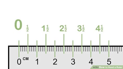 How to Read a Ruler: 10 Steps (with Pictures) - wikiHow How To Read A Measuring Tape Ideas, How To Read A Tape Measure, How To Read A Ruler In Inches, Reading A Ruler, Centimeter Ruler, Ruler Cm, Ruler Measurements, Metric Conversions, Inch Ruler