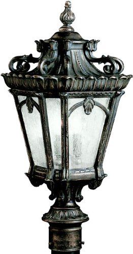 Kichler Lighting 9559LD Tournai 4Light Outdoor Post Mount Fixture Londonderry with Clear Seedy Glass >>> Details can be found by clicking on the image. Lantern Head, Light Post, Outdoor Lighting Ideas, Post Lighting, Lantern Post, Kichler Lighting, Londonderry, Outdoor Light Fixtures, Garden Lights