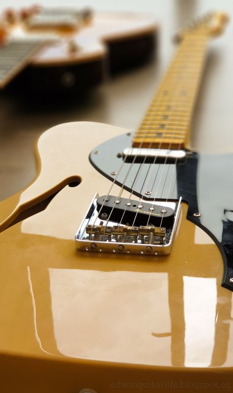 Built by one of world's finest, the Thinline Telecaster is such a joy to play! Being one of the lightest guitars in the market, it complements the tone of the Les Paul pretty well! Fender Thinline Telecaster, Telecaster Wallpaper, Blonde Telecaster, Fender Thinline, Thinline Telecaster, Fender Esquire, Telecaster Thinline, Fender Bender, Telecaster Guitar