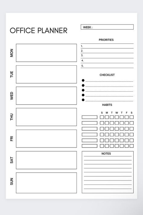 The office planner set helps you organise and increase your workflow efficiently. The templates will helps you manage your time and complete the tasks easily. Office Tasks Planner Set Office Organizer Printables Work To Do List Work Schedule Employee Planner Business Meetings Work Emails Tracker Have a problem organizing your schedules/meetings/emails or constantly missing out on deadlines for tracking problems? No more! As I bring you the most comprehensive WORK & OFFICE PLANNER - Office Organi Work Paper Organization, Organizing Work Tasks, Work Task Tracker, Office Manager Organization, Work Planner Ideas, Work Organization Printables, Work Planner Template, Productivity Templates, Work Tracker