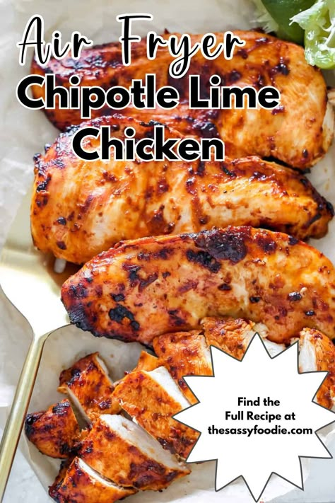 Chili Lime Chicken Air Fryer, Healthy Fast Food Copycat Recipes, Air Fryer Chipotle Chicken, Qdoba Chicken Recipe, Qdoba Chicken, Tasty Meal Prep, Chile Lime Chicken, Chipotle Chicken Recipe, Lime Chicken Breast