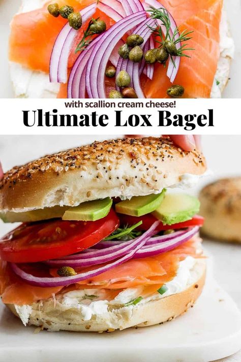 Bagel And Lox Sandwich, Lox Sandwich Recipe, Lox And Bagel Board, Bagels Lox And Cream Cheese, Lox Recipe Breakfast, Bagels With Lox, Lox Recipe Lunch, Nova Lox Bagel, Lox Bagel Sandwich