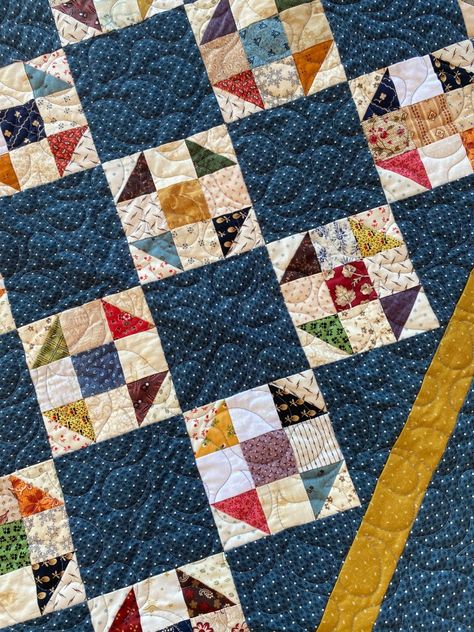 “Shoo Fly” – abyquilts Cozy Quilts Patterns, Reproduction Quilts, Churn Dash Quilt, Vintage Quilts Patterns, Shoo Fly, Blue Quilt, Scrappy Quilt Patterns, Quilt Square Patterns, Half Square Triangle Quilts