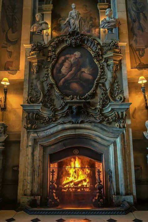 Fancy Fireplace, French Castle Interior, Amazing Fireplaces, Castle Fireplace, Dramatic Fireplace, Beautiful Fireplaces, Gothic Fireplace, Large Fireplace, England Art