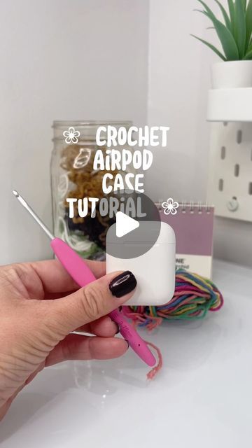 How To Crochet Airpod Case, Crochet Air Pods Case, What To Crochet With Scrap Yarn, Fun Stuff To Crochet, Crochet Stuffed Animals Tutorials, Airpod Cases Crochet, Crochet Airpod Case Tutorial, Free Airpod Case Crochet Pattern, Diy Airpod Case