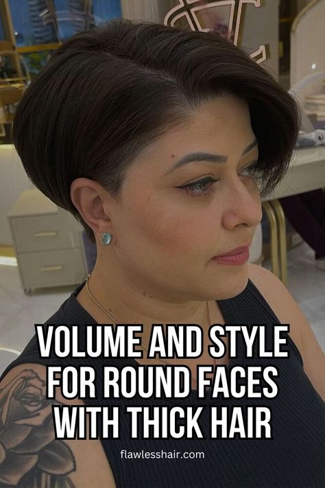 Round Face Pixie Cut for Thick Hair Knotless Braids Low Bun, Braids Low Bun, Pixie Cut For Round Face, Thick Hair Pixie Cut, Hairstyles Zayn, Pixie Cut Round Face, Zayn Malik Hairstyle, Face Ideas, Thick Hair Cuts