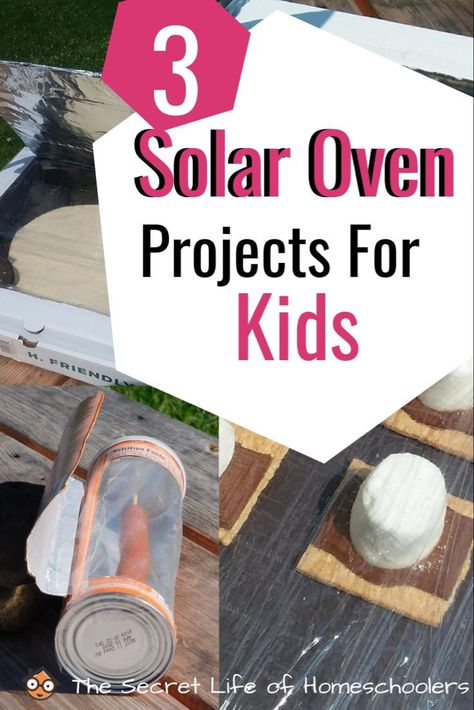 Eco System Projects For Kids, Solar Energy Projects For Kids, Solar Oven Recipes, Solar Oven Smores, Solar Oven Science Project, Renewable Energy Activities, Diy Solar Oven How To Make, Solar Smores Oven Kid Science, Solar Oven For Kids