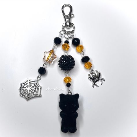 halloween kitty charm 🐈‍⬛🎀✨ brand new keychain in time for fall 🍂 available now ! #halloween #october #fall #autumn #spooky #spookyseason #cat #cats #blackcat #blackcats #calicocritters #sylvanianfamilies #coquette #dollette #trinket #trinkets #trends #smallbusiness #keychain #bagcharm #jewelry Halloween Beaded Keychains, Fall Keychains, Spooky Keychain, Halloween Keychains, Phone Craft, Halloween Keychain, Xoxo Jewelry, Halloween Kitty, Hello Kitty Keychain