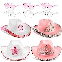 Star Cowboy Hat, Kids Party Dress, Heart Glasses, Felt Cowboy Hats, Pink Crown, Pink Cowgirl, Kids Party Dresses, Crown Tiara, Cowgirl Hat