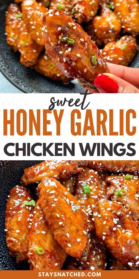 Garlic Chicken Wings Recipe, Chicken Wing Sauce Recipes, Honey Garlic Wings, Wings Recipe Baked, Chicken Wing Recipes Fried, Honey Garlic Chicken Wings, Wing Sauce Recipes, Chicken Wing Recipes Baked, Garlic Chicken Wings