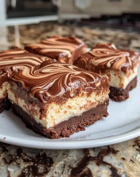 These Nutella Cheesecake Bars are a delightful combination of creamy cheesecake and Nutella, creating a decadent dessert that's sure to impress Nutella Cheesecake Bars, Strawberry Lasagna, No Bake Nutella Cheesecake, Nutella Desserts, Nutella Cheesecake, Beef Casserole Recipes, Baked Strawberries, Creamy Cheesecake, Cheesecake Bars