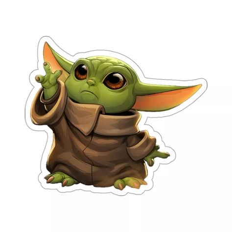 Baby Yoda Star Wars illustration artwork fan art Kiss-Cut Sticker vinyl decal | eBay Baby Yoda Sticker, Tiktok Drawings, Yoda Sticker, Yoda Images, Star Wars Illustration, Yoda Png, Yoda Star Wars, Star Wars Stickers, Craft Fair Displays