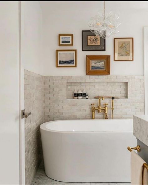 Becki Owens | This weeks bathroom appreciation post! Also our @beckiowensliving Labor Day Sales picks are up on Beckiowens.com. @vivirdesign… | Instagram Becki Owens Bathroom, Light Above Bathtub, Becki Owens, 100 Followers, Soaking Tub, Interior Design Firm, Round Up, Interior Design Firms, Home Staging