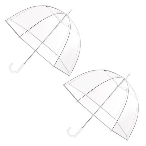 PRICES MAY VARY. CLEAR STYLISH BUBBLE UMBRELLA - Trenovo clear umbrella will keep you dry and safe, so you'll look good wherever you go! Lightweight and durable, Not only for bad weather, but also as a fashion factor! Our clear umbrella will complement all your closet choices and compliment any outfit SAFE TO USE - Our large 45 inches clear bubble umbrella with a protective pinch proofing button, providing protection for your kids and fingers. Easy and fast to open the umbrella, without getting Dome Umbrella, Transparent Umbrella, Bubble Umbrella, Clear Umbrella, Rain Accessories, Outdoor Wedding Photography, Canopy Design, Outdoor Umbrella, Pink And Orange