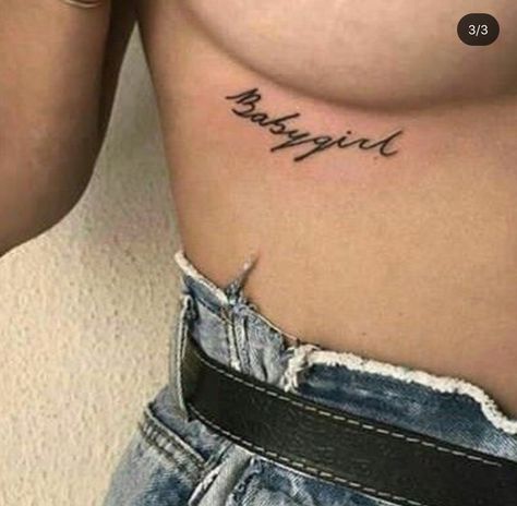 Underbum Tattoos Women, Underbutt Tattoo Girl, Under Buttcheek Tattoo Women Words, Name Under Breast Tattoo, Name On Buttcheek Tattoo, Name Tattoo Under Breast, Bad Girl Tattoo Ideas, Tattoos For Women Underboob, Dirty Tattoos For Women