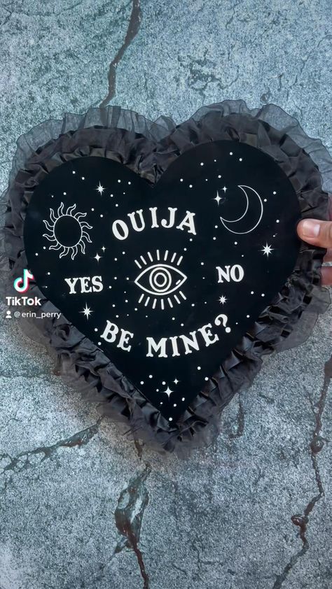 Get the tutorial: https://icecreamandneondreams.com/ouija-be-mine-goth-valentines-day-chocolate-box/