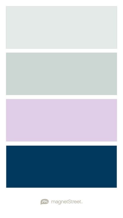 Lavender And Navy Wedding, Lavender Color Scheme, Navy Wedding Theme, Lavender Wedding Colors, Sage Color Palette, Lavender Color Palette, Navy Wedding Colors, Navy Color Scheme, Calendar Magnets