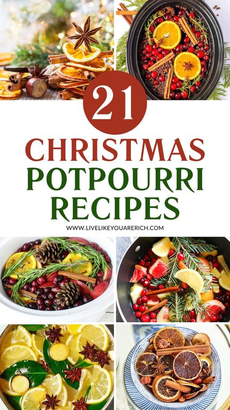 Create a festive atmosphere in your home with the delightful scents of Christmas! I'm thrilled to share 21 of the finest Christmas potpourri recipes with you. These aromatic mixtures will fill your home with the cozy and joyful spirit of the holiday season. Additionally, you can place the ingredients in a mason jar to create a lovely Christmas gift for your friends and neighbors. Potpourri Diy, Holiday Smells, Holiday Potpourri, Potpourri Recipes, Christmas Neighbor, Mulling Spices, Christmas Tray, Home Smell, Diy Holiday Gifts